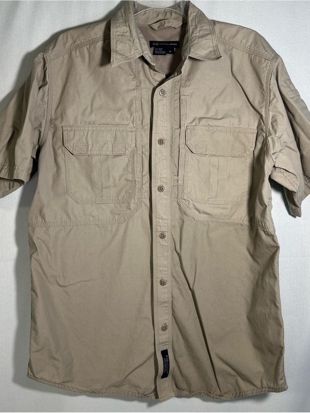 5.11 Tactical Men's Short Sleeve Button Down Shirt - Tan